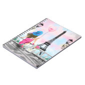 Frauen in Paris-Notebook mit Eiffelturm Notizblock (Linke Seite)