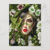 Frauen in Rose, Postüberquerung Postkarte (Vorderseite)