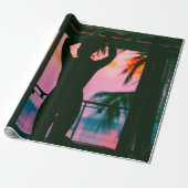 Frauen in schwarzem Panzeroberteil und Hosen auf B Geschenkpapier (Ungerollt)