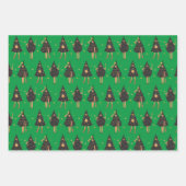 Frauen in schwarzem Weihnachtsbaum gekleidet Geschenkpapier Set (Vorderseite 3)