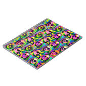 Frauen in Sonnenbrille Farbenfrohe digitale Kunst Notizblock (Linke Seite)