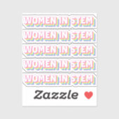 Frauen in STEM-Aufkleber Aufkleber (Blatt)
