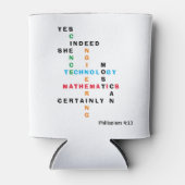 Frauen in STEM-Kreuzworträtsel Dosenkühler (Vorderseite)