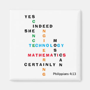 Frauen in STEM-Kreuzworträtsel Magnet