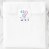 Frauen in STEM Quadratischer Aufkleber (Tasche)