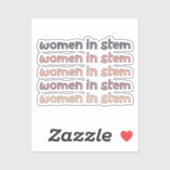 Frauen in Stem Steminist Stem Graduate Geschenke Aufkleber (Blatt)