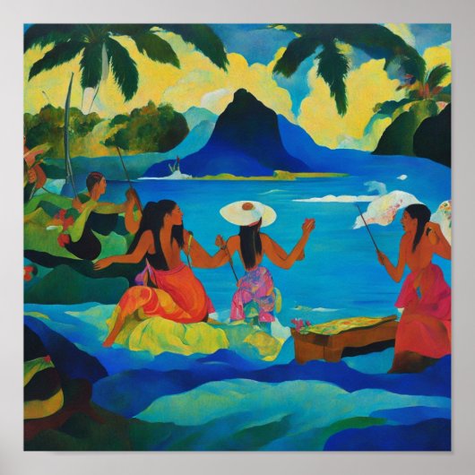Frauen in Tahiti Poster (Vorne)