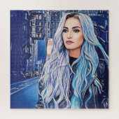 Frauen in urbaner Abstrakter Kunst Puzzle (Vertikal)