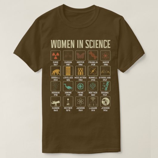 Frauen in Wissenschaftsdesign Biologie Chemie T-Shirt (Design vorne)