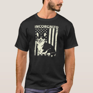 Frauen Incorgnito Corgi Für Amerikanische Flagge C T-Shirt