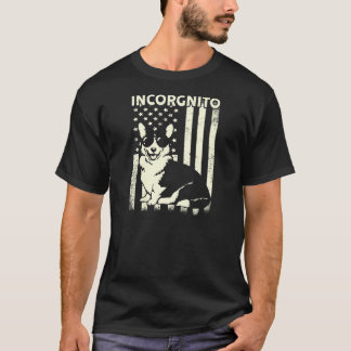 Frauen Incorgnito Corgi Für Amerikanische Flagge C T-Shirt