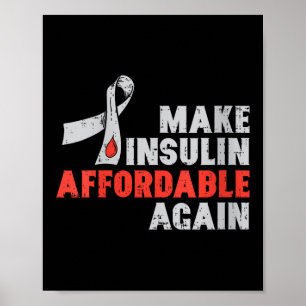 Frauen Insulintherapie Diabetes Awareness Blood Gl Poster
