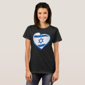 FRAUEN, Israel Flag Herz T-Shirt (Vorne ganz)