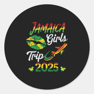 Frauen Jamaika Mädchen Reise 2025 Sommerurlaub Wee Runder Aufkleber