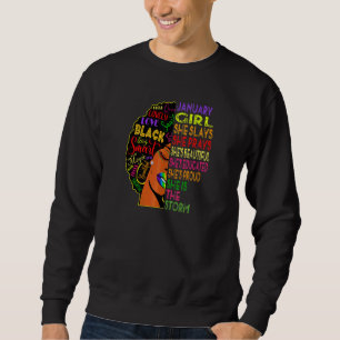 Frauen Januar Geburtstagsmädchen Januar Girl She S Sweatshirt