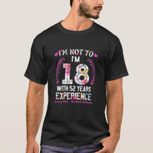 Frauen Januar Mädchen 1952 70 Geburtstag 70 Jahre T-Shirt