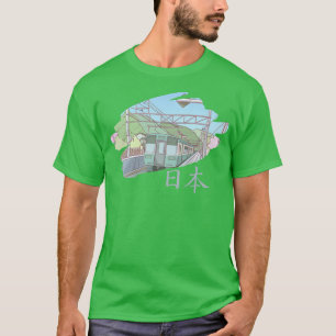 Frauen Japan Train Anime Scene Kawaii japanische A T-Shirt