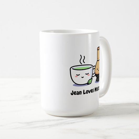 Frauen Japanisch Matcha Niedlich Cartoon Teacup Kaffeetasse (VorderseiteRechts)