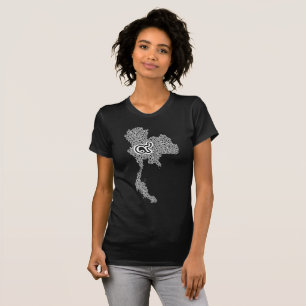 Frauen-Jerseyerinnerungst-shirt Karte Thailand T-Shirt
