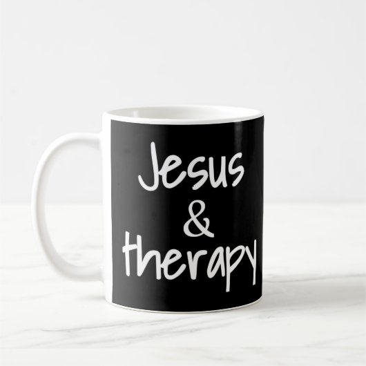 Frauen Jesus und Therapie Christlicher Spaß für Ch Kaffeetasse (Links)