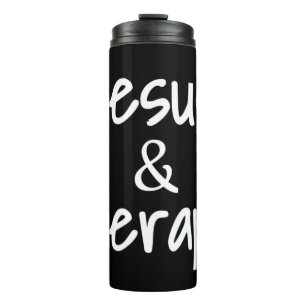 Frauen Jesus und Therapie Christlicher Spaß für Ch Thermosbecher
