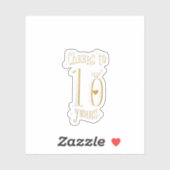 Frauen jubeln bis 10 Jahre 10. Hochzeit Anniversa Aufkleber (Blatt)