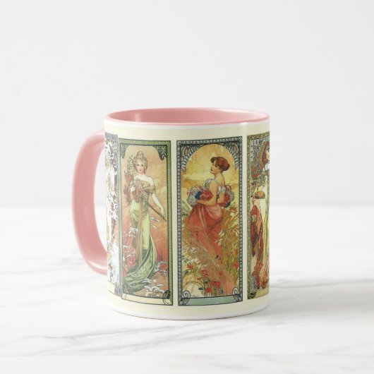 Frauen Jugendstil Vintag Tasse (Vorderseite Links)