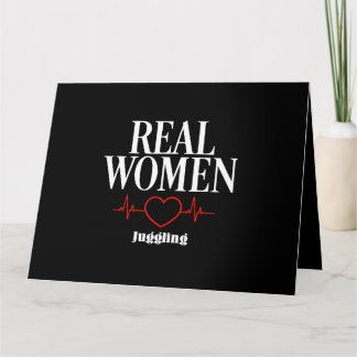 Frauen Juggling Hobby Graphic Themed Décor Frauen Karte