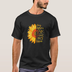 Frauen Juli Mädchen 1937 85 Jahre alt 85. Geburtst T-Shirt