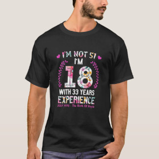 Frauen Juli Mädchen 1970 51 Geburtstag 51 Jahre T-Shirt