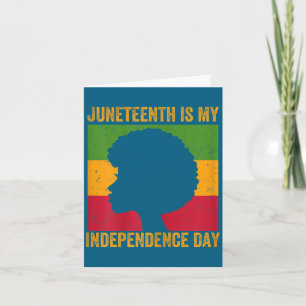 Frauen Juneteenth ist Unabhängigkeitstag - 19. Jun Karte