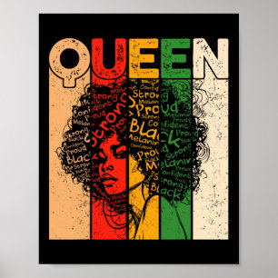 Frauen Junetezehnte Black History African Queen Fr Poster