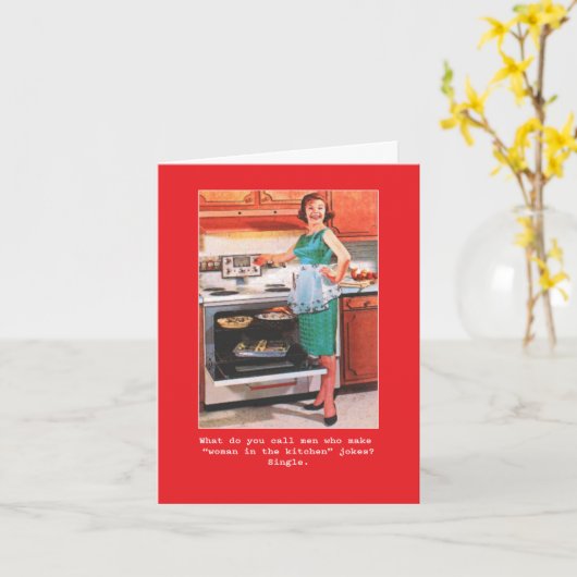 Frauen "Just for fun" Mann Joke Karte (Gelbe Blume)