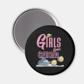 Frauen Jute Hat Girls Gone Cruising Magnet (Vorderseite/Rückseite)