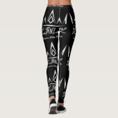 Frauen K.M.K. Schwarze Leggings (Rückseite)