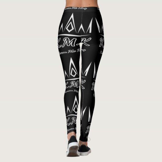 Frauen K.M.K. Schwarze Leggings (Rückseite)