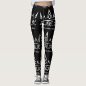 Frauen K.M.K. Schwarze Leggings (Vorderseite)