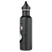 Frauen kämpfen Katzen Retro Vintag Edelstahlflasche (Rechts)