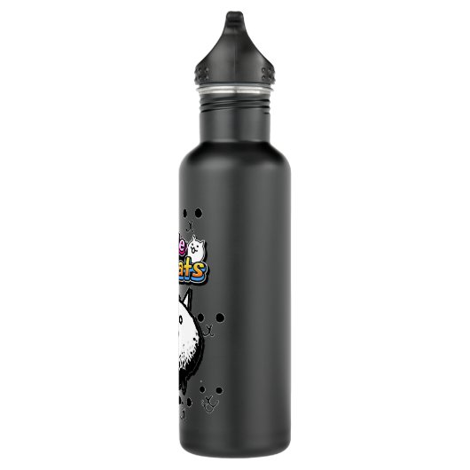 Frauen kämpfen Katzen Retro Vintag Edelstahlflasche (Rechts)