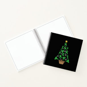 Frauen Kampfsport - Mädchen Karate Weihnachtsbaum Notizblock