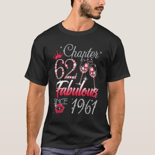 Frauen Kapitel 62 Fabelhaft Seit 1961 62. Birthda T-Shirt (Vorderseite)