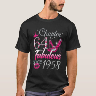 Frauen Kapitel 64 Fabulous seit 1958 64th Birthda T-Shirt
