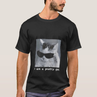 Frauen Katze Meme Ich bin eine Hübsche Girl Kitten T-Shirt