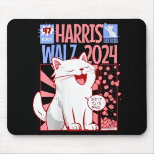 Frauen Katzen Frauen für Kamala Harris Wz 2024 sag Mousepad