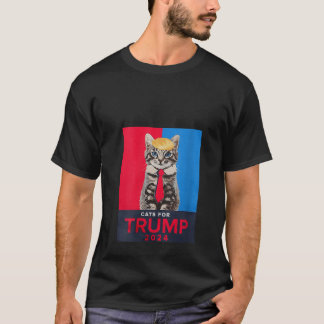 Frauen Katzen für Trump 2024 Funny T-Shirt for Van