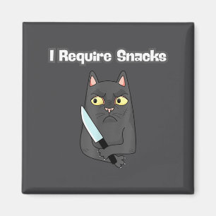 Frauen Katzen Meme Brauchen Snacks Magnet