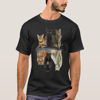 Frauen Katzen Reflektion Tiger Freunde Niedlich 4 T-Shirt