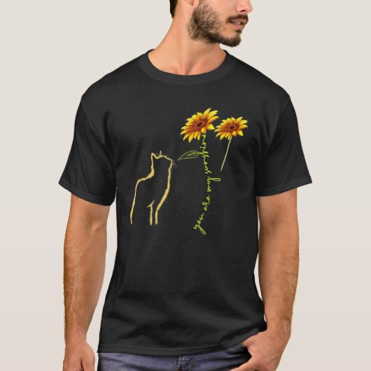 Frauen Katzen Sie sind meine Sonnenblumen-Girls T-Shirt (Vorderseite)