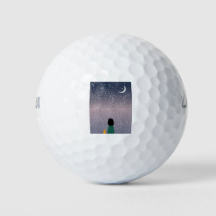 Frauen Katzen Sterne Weltraum Galaxy Girl Universe Golfball