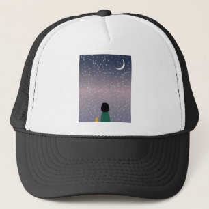 Frauen Katzen Sterne Weltraum Galaxy Girl Universe Truckerkappe